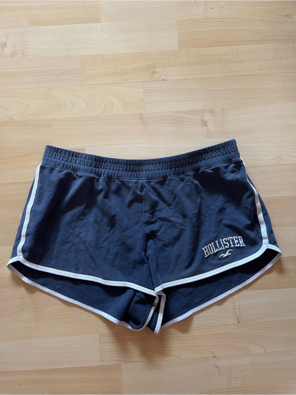 Hollister Dark Navy Athletic Shorts with White Trim